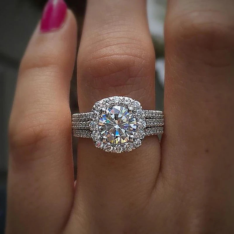 Elegant Rings Women with Brilliant Cubic Zirconia