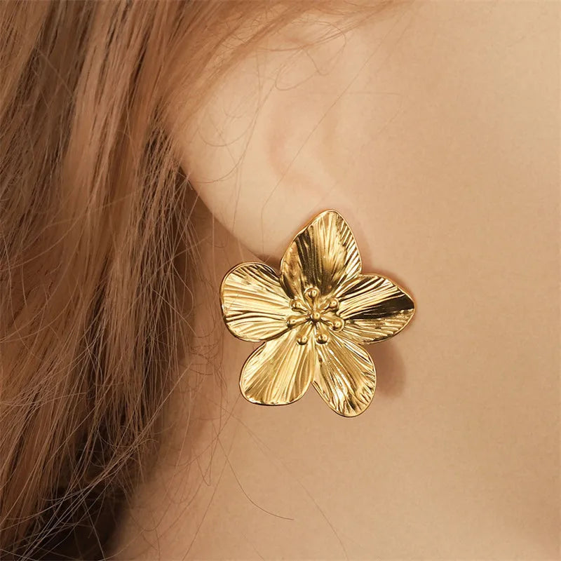 Earrings Flower Elegant Style
