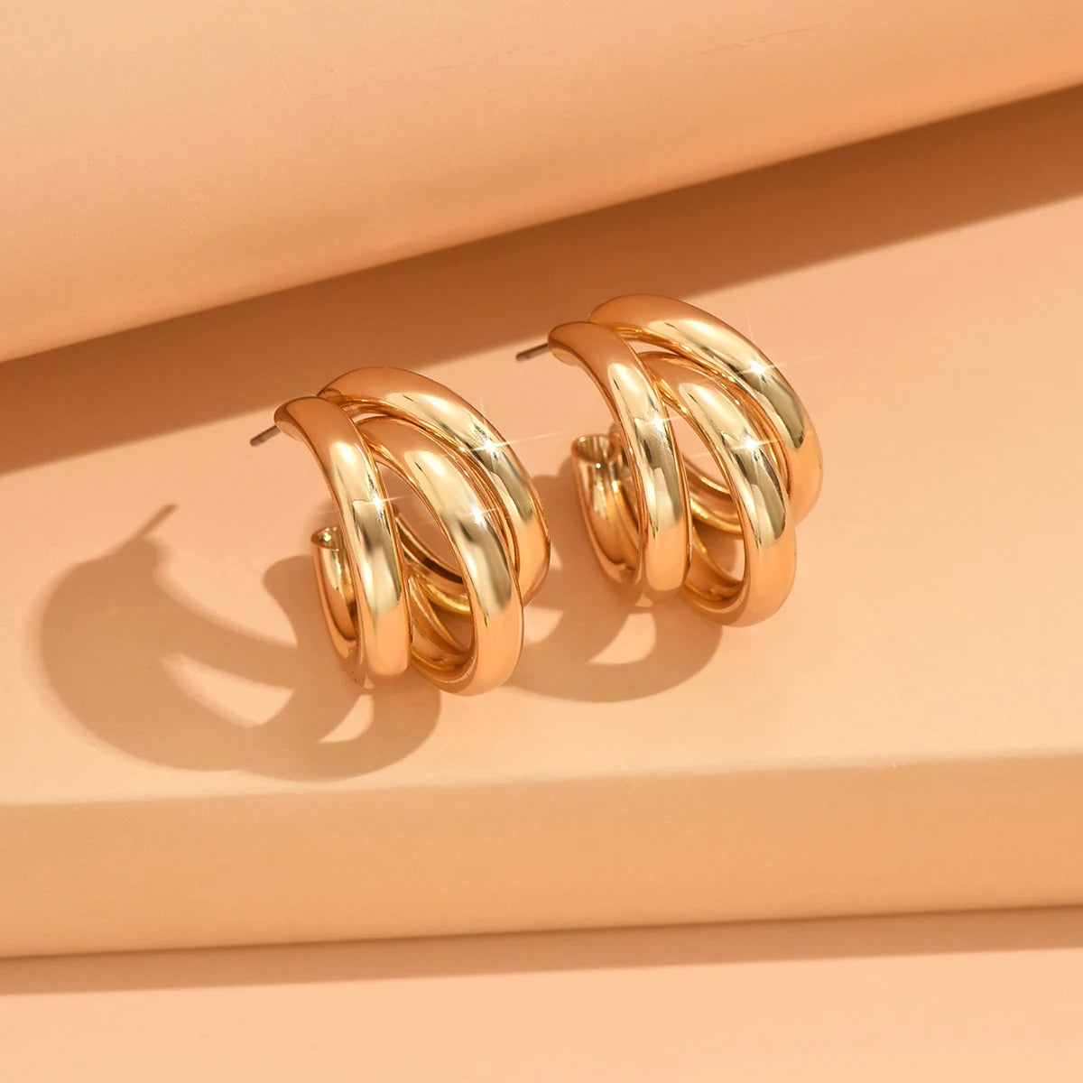 Elegant Metal Gold Color  Earring