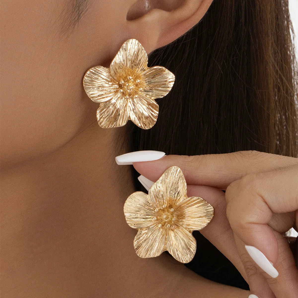 Earrings Flower Elegant Style