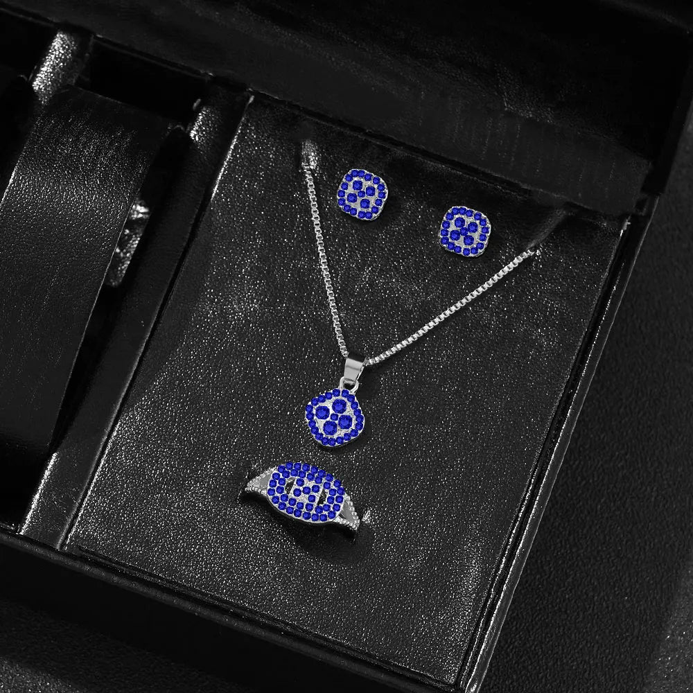 Women's Elegant Necklace, Earrings & Ring