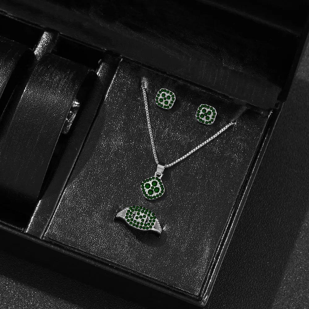 Women's Elegant Necklace, Earrings & Ring