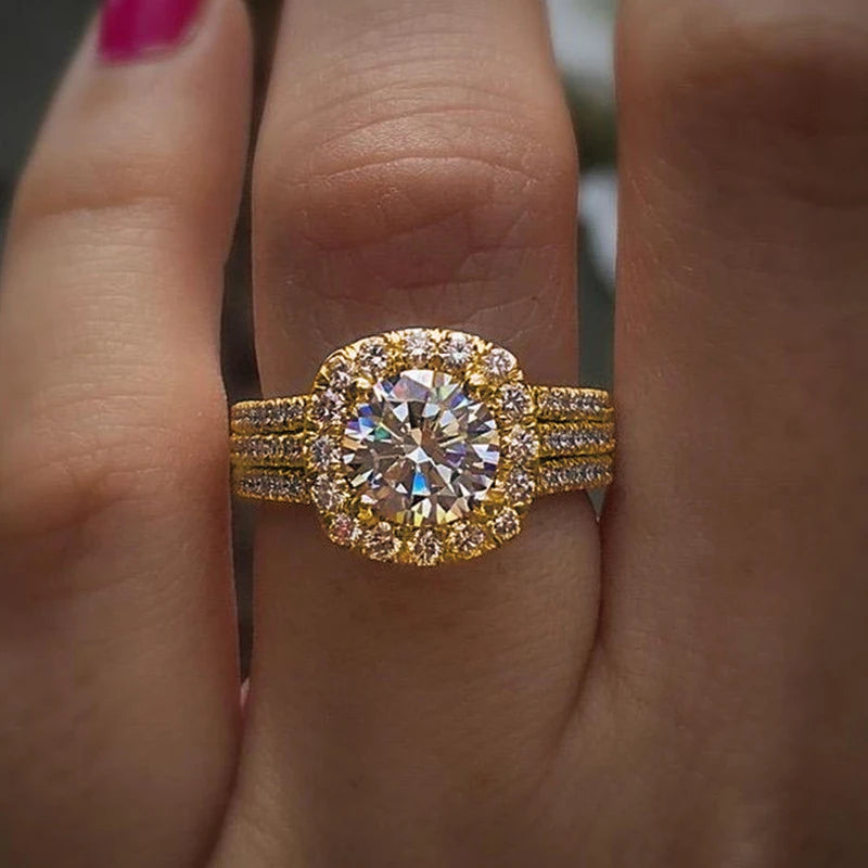 Elegant Rings Women with Brilliant Cubic Zirconia