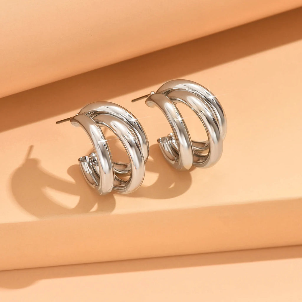 Elegant Metal Gold Color  Earring