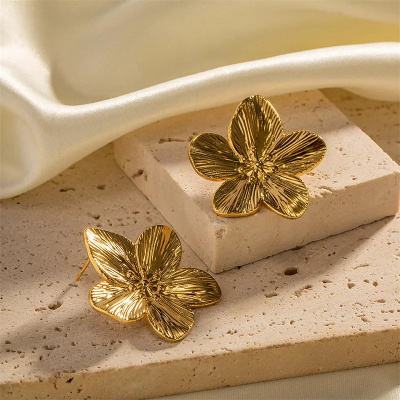 Earrings Flower Elegant Style