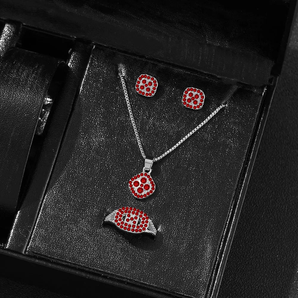 Women's Elegant Necklace, Earrings & Ring