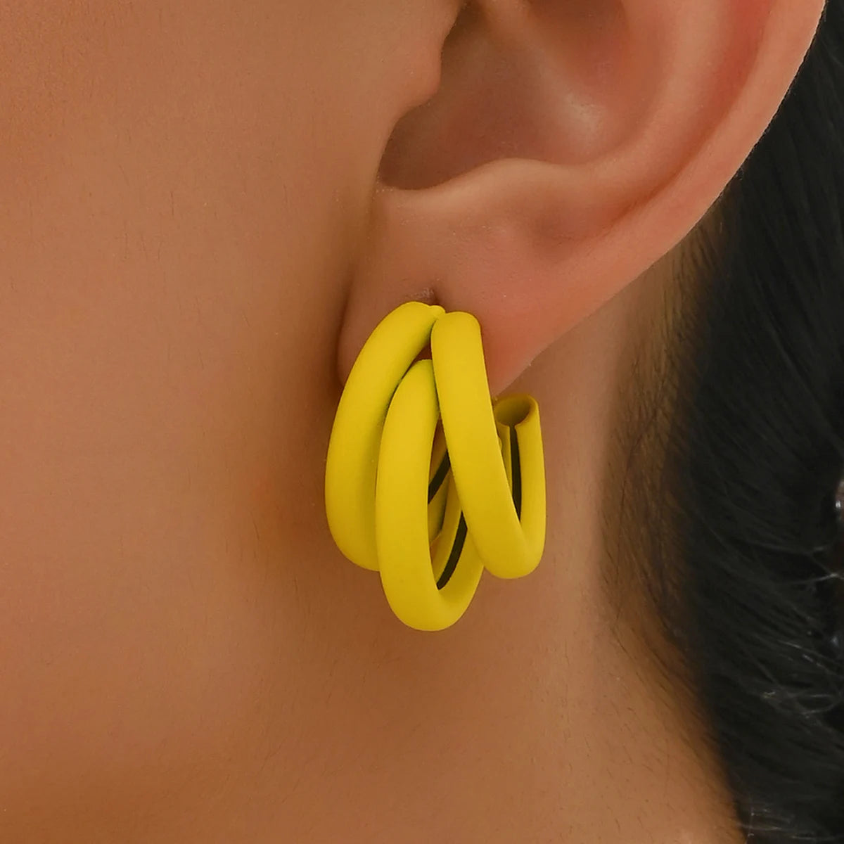 Elegant Metal Gold Color  Earring
