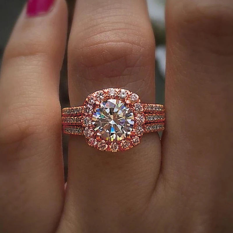 Elegant Rings Women with Brilliant Cubic Zirconia